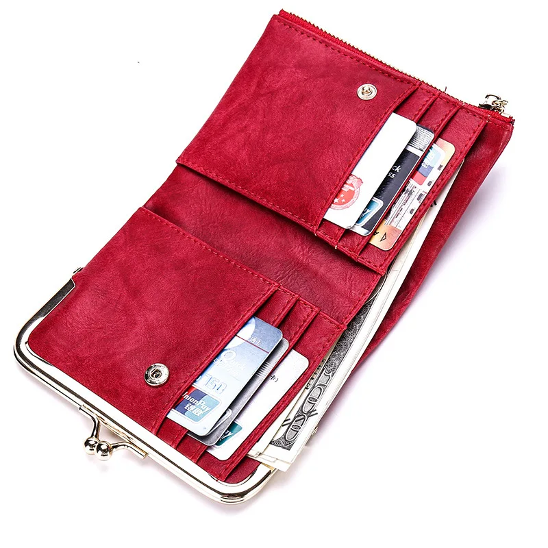 Women's Wallet Short Change Retro Multi-functional Card Bag Zipper Simple | Багаж и сумки