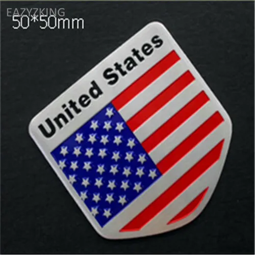 USA 50x50mm EAZYZKING автомобильные наклейки с национальным флагом для Suzuki SX4 SWIFT Alto Liane Grand Vitara Jimny S cross Splash Kizashi Wagon R - Название цвета: USA 50x50mm