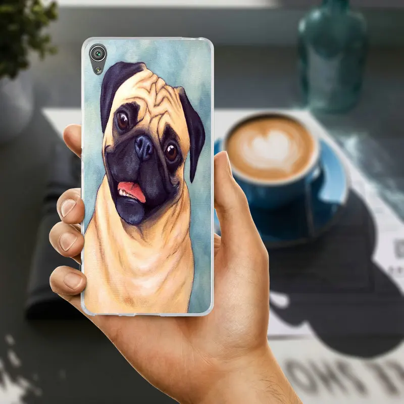 Дружба Оригинальный чехол pug Life тонкий мягкий силиконовый для телефона sony Xperia Z