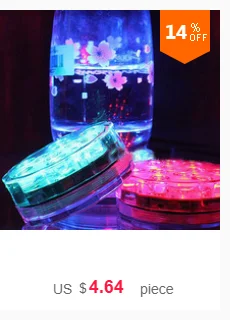 На батарейках водонепроницаемый RGB погружной светодиодный светильник подводный ночной Светильник чайный светильник s для вазы, чаш, аквариума белый/теплый белый