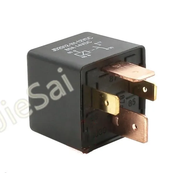 Черный 4 pin 80A 12V 24VDC автомобильное реле для стартера/лампы/двигателя вентилятора/кондиционера