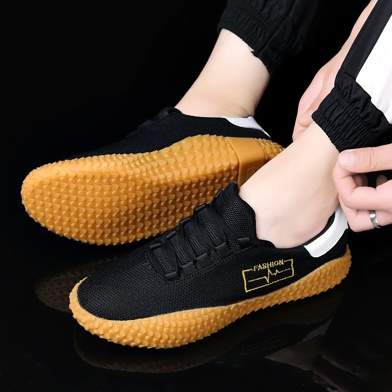 KLYWOO Air Mesh Sneakers for Men Casual Shoes Breathable Running Light Trainers Black | Обувь