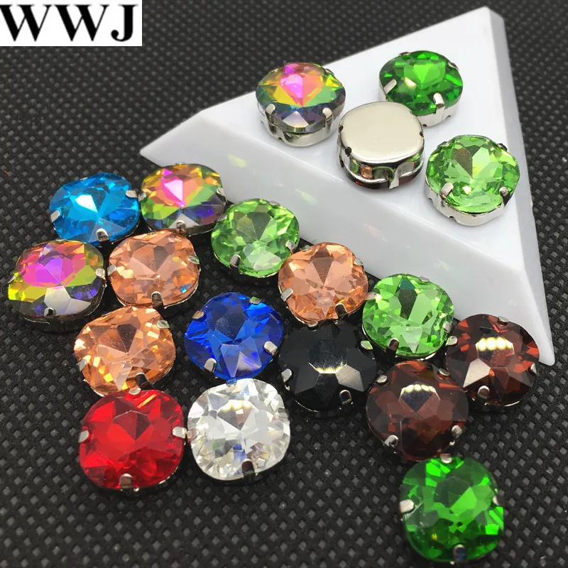 

12MM Sew On Fat Square Fancy Stone With Claw Setting More Colors For Choice Jewelry,Garment accessory