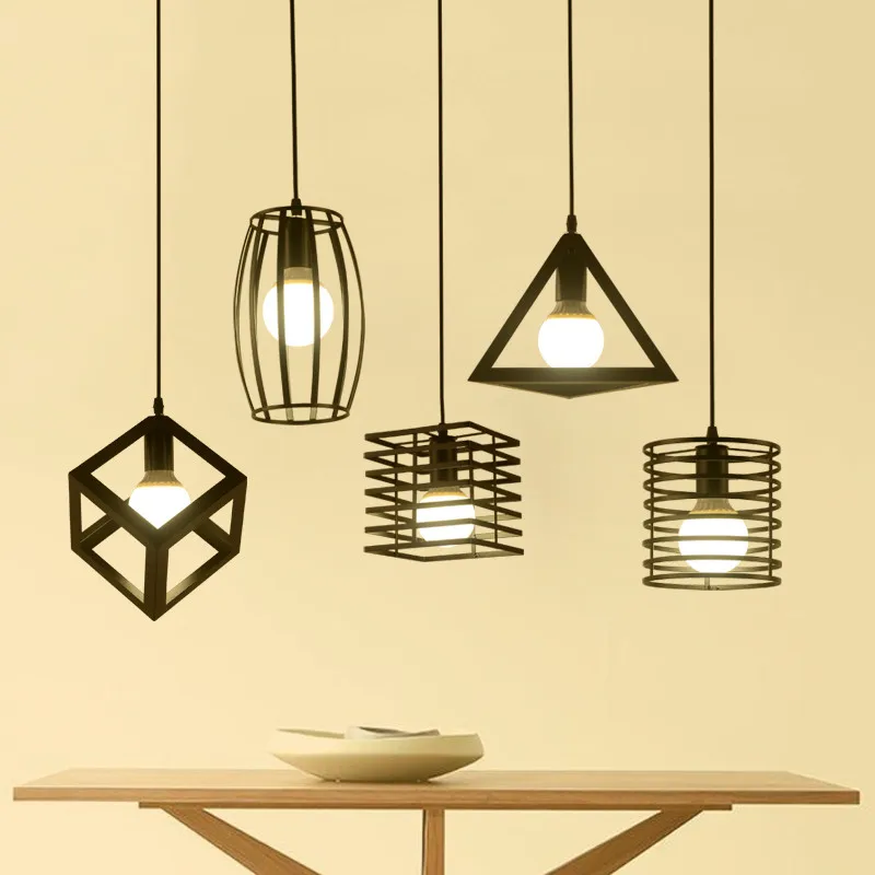 star wish Loft American country restaurant pendant light retro industrial wind clothing store creative bar birdcage hanging lamp | Освещение