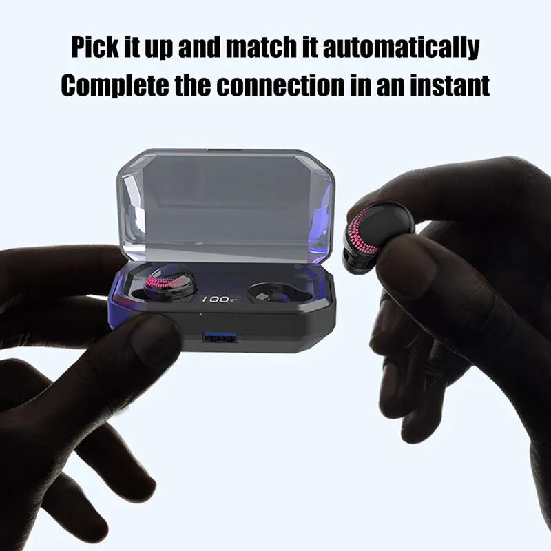 Smart Touch control Беспроводная bluetooth-гарнитура X10 мини-наушники-вкладыши TWS шумоподавление музыкальные наушники с зарядным устройством