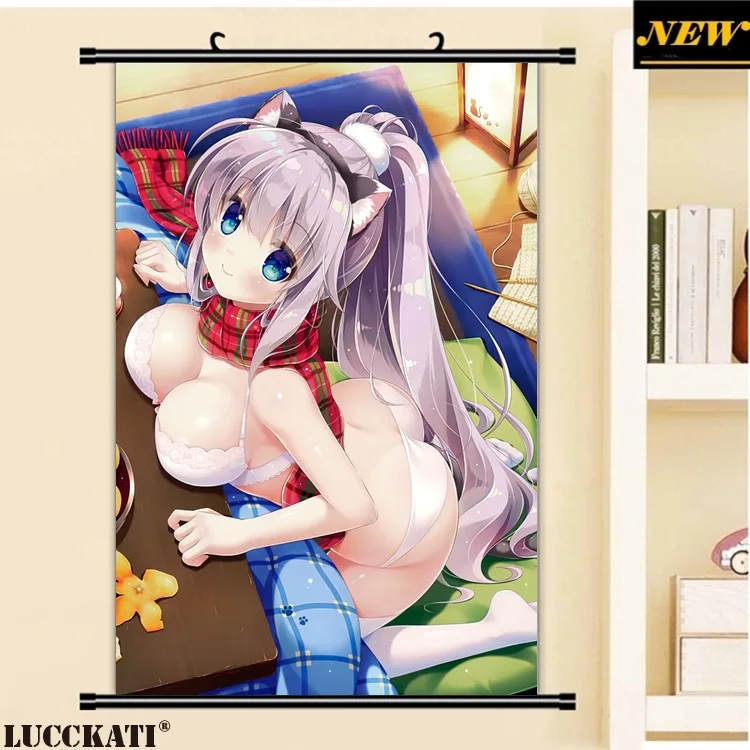 40X60 см melonbooks дыня-Чан cameltoe Сексуальная лоли задница Бикини высокие мультфильм аниме Настенная картина Фреска свиток холст живопись плакат - Цвет: L