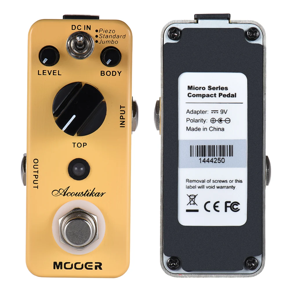 MOOER Acoustikar акустическая гитара имитатор педаль эффектов истинное байпас с 3