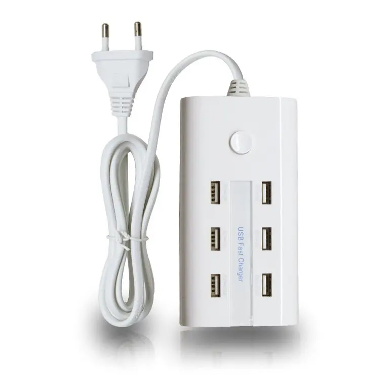 USB-розетка с 6USB-разъемами для зарядки многофункциональная легко носить собой