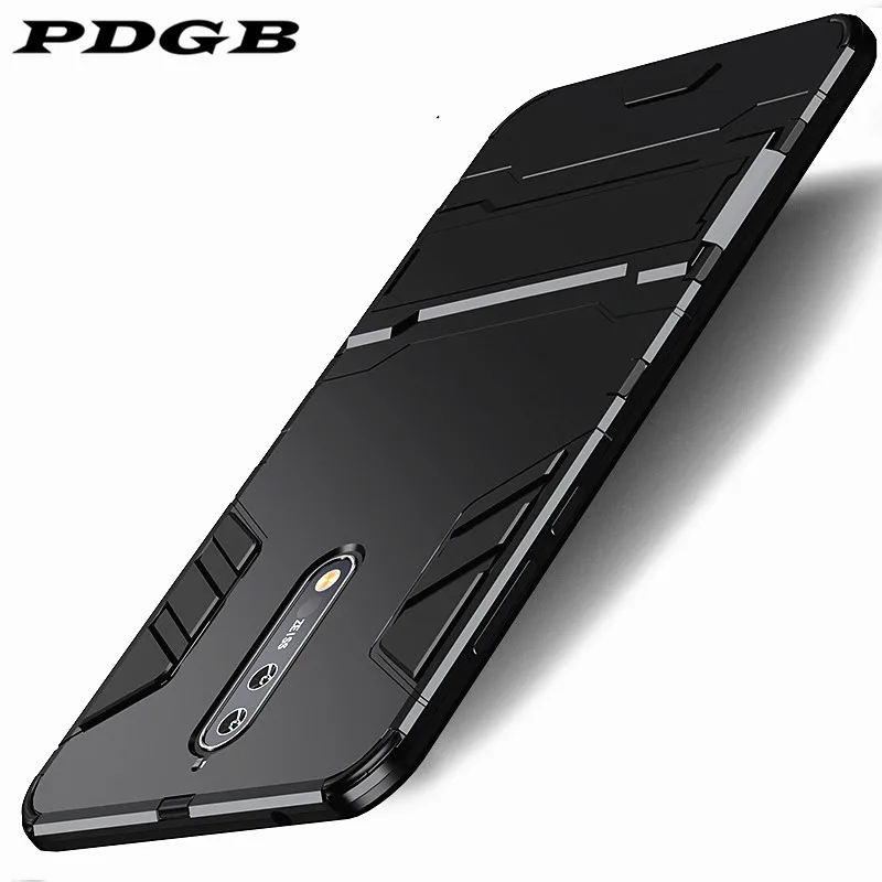 Бронированный чехол PDGB для Nokia X5 X6 X7 1 7 Plus 2 8 ударопрочный из ТПУ Жесткий Чехол
