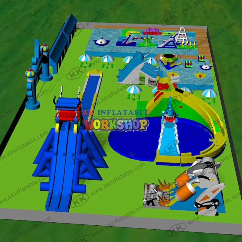 Beste 2020 Populaire Water Park Ontwerp Bouwen Een Stop Servise Opblaasbare Water Park Designer