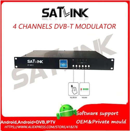 Бесплатный модулятор Satlink Φ 4 канала DVB-T 1080P MPEG4 от 1 частоты до каналов |