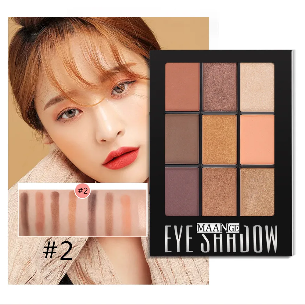 9 Color Cosmetic Matte Eyeshadow Cream Makeup Palette Shimmer Set Brush G620 |