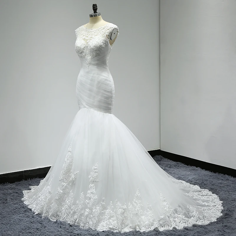 Vestidos Noiva 2020 кружевное свадебное платье русалки длинное Настоящее фото