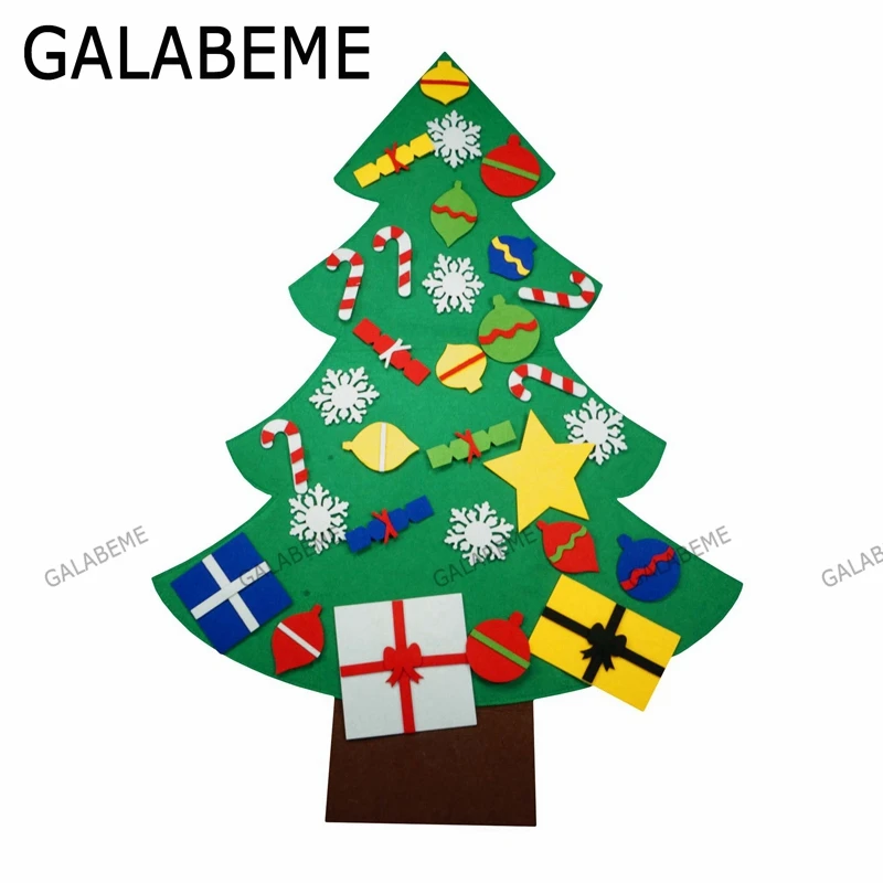 Galabeme 1 компл. DIY чувствовал Рождественская елка с украшениями Новый год дверь