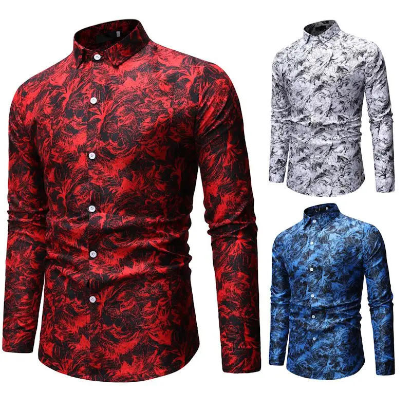 Для мужчин брендовые летние пляжные Гавайский Slim Fit рубашки для мальчиков 2019