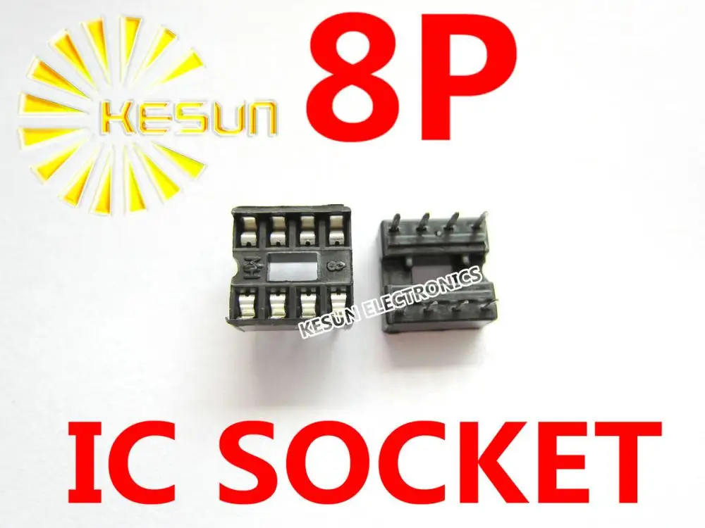 120 шт./лот 2 54 мм 8P (2x4 контакта) IC Socket