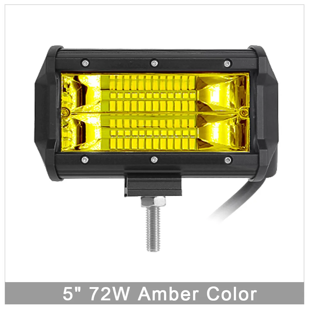 72W Amber " 9" 12 дюймов светодиодный светильник 12 в 24 в комбинированный луч для ATV 4X4 внедорожный Грузовик Лодка пикап мотоцикл дальнего света - Цвет: 72W Amber