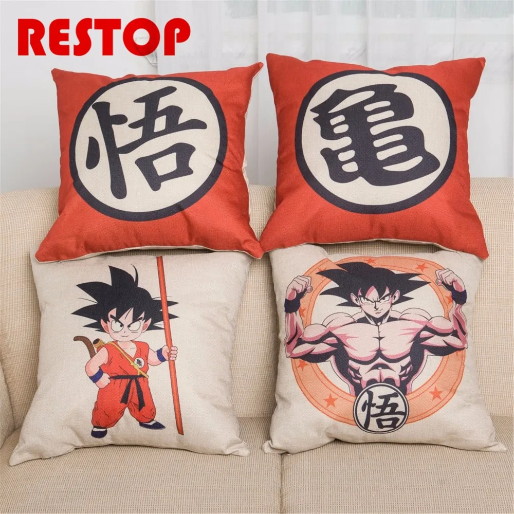 45*45 см Dragon Ball подушки детские крышка хлопок и лен офисные Чехлы для подушек