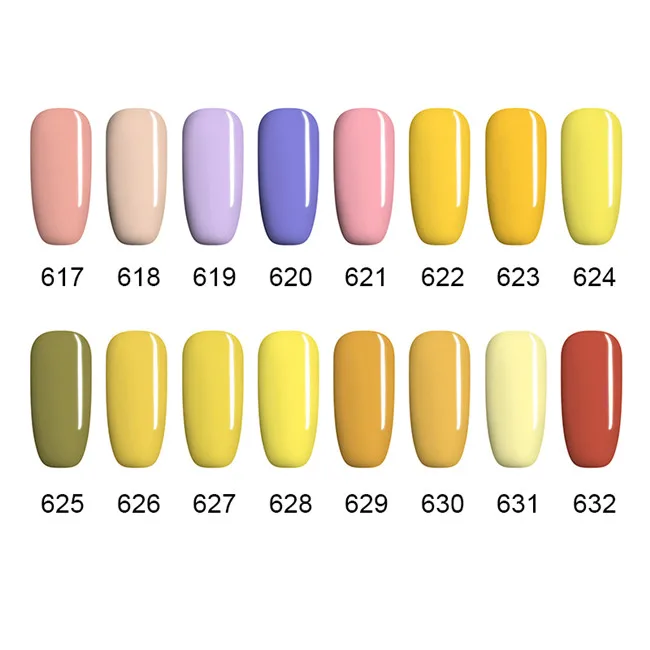 617-632 UR SUGAR 16 шт./компл. 7,5 мл УФ-лак для ногтей Чистый Розовый Блеск длинный-прочный ноготь арт гель маникюрный лак - Цвет: 617-632