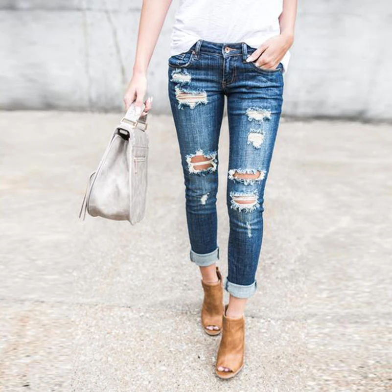 Джинсы летние джинсы модные повседневные женские с завышенной талией бойфренда