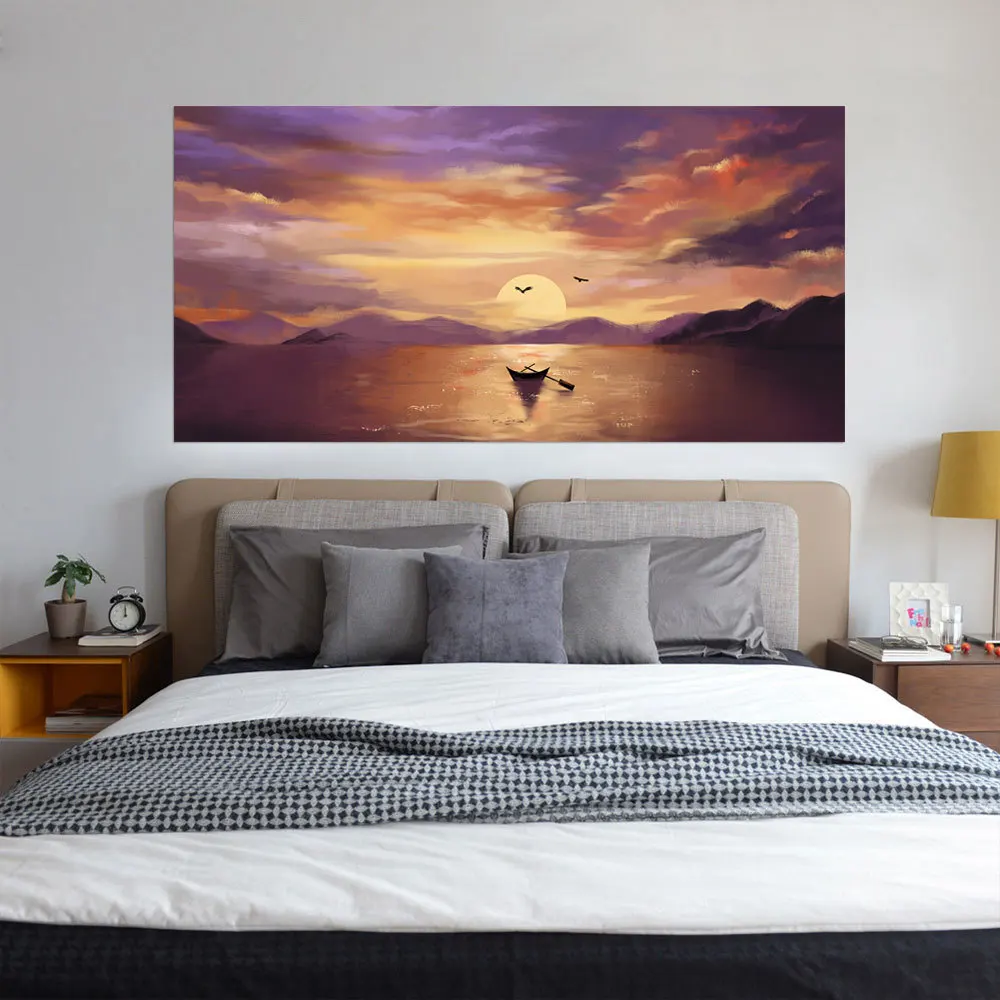 Лодка на реке солнцезащитные очки сцена Наклейка стену s для спальни декор стен