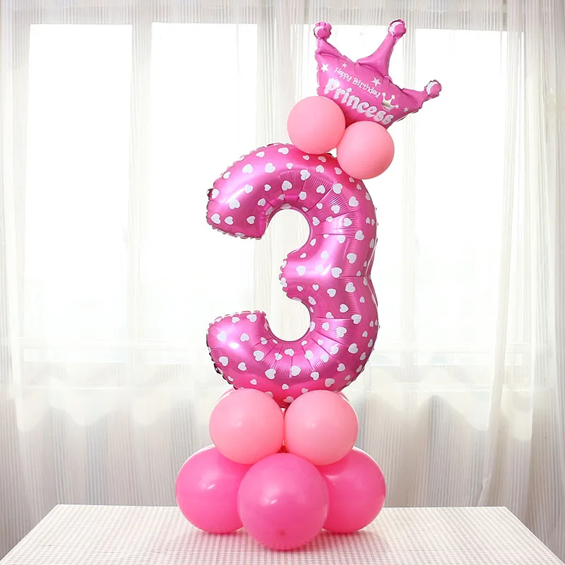 Number Foil Balloons Digit Helium Birthday Ballons Numbers Party Wedding Decor Air Baloons Event Celebration Supplies | Дом и сад