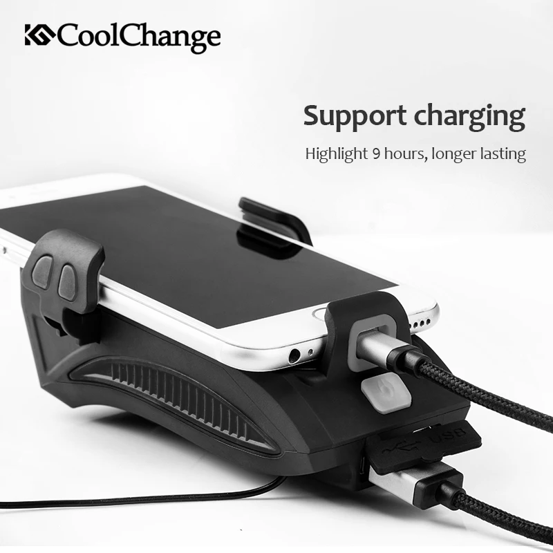 CoolChange велосипедный колокольчик с зарядкой через USB ультра яркий роговой
