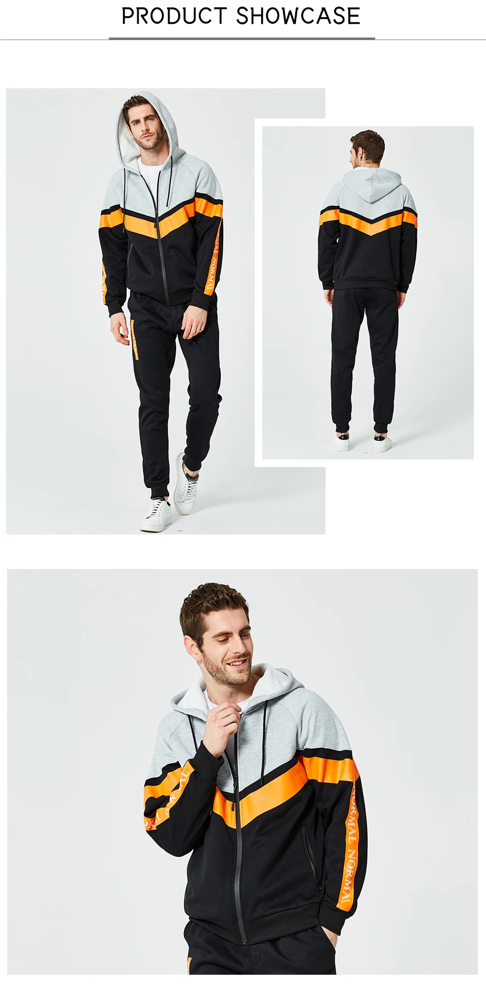 Мужские толстовки+ брюки, набор, Зимний спортивный костюм, уплотненный флисовый костюм с капюшоном на молнии, толстовка с капюшоном, спортивный комплект, мужские спортивные костюмы