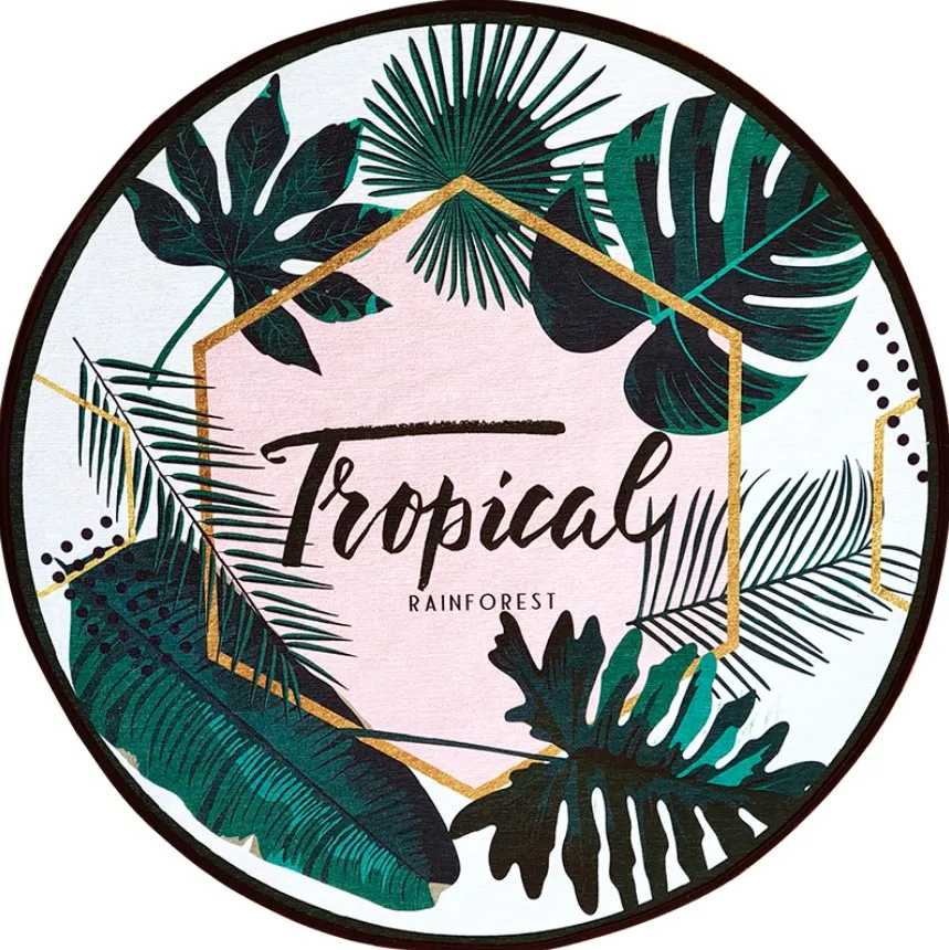 Тропические круглые ковры в скандинавском стиле для гостиной компьютерное