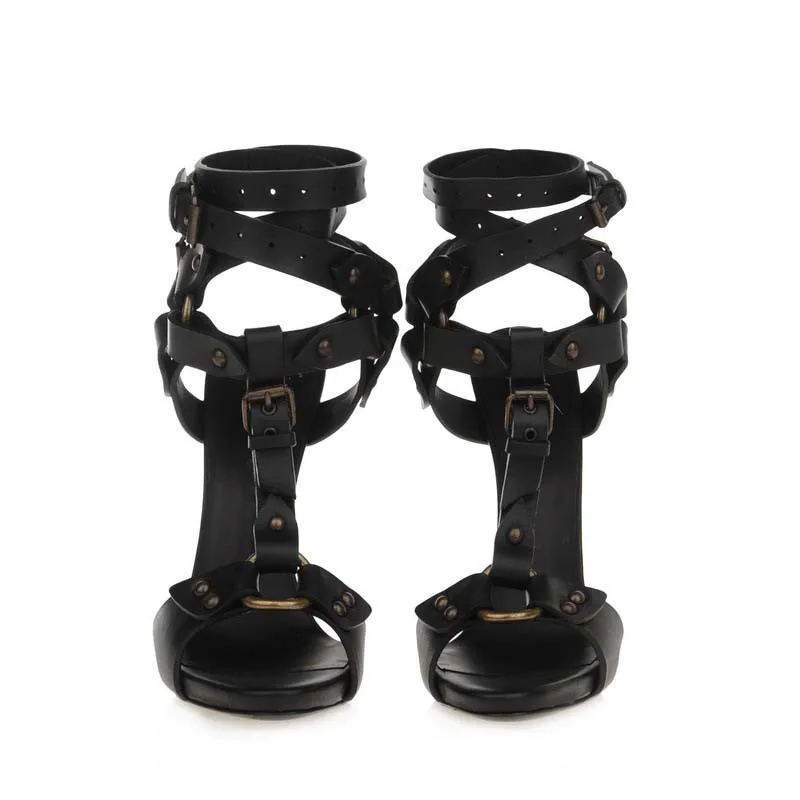 Новейшая модель Модные женские Босоножки с открытым носком и ремешком на