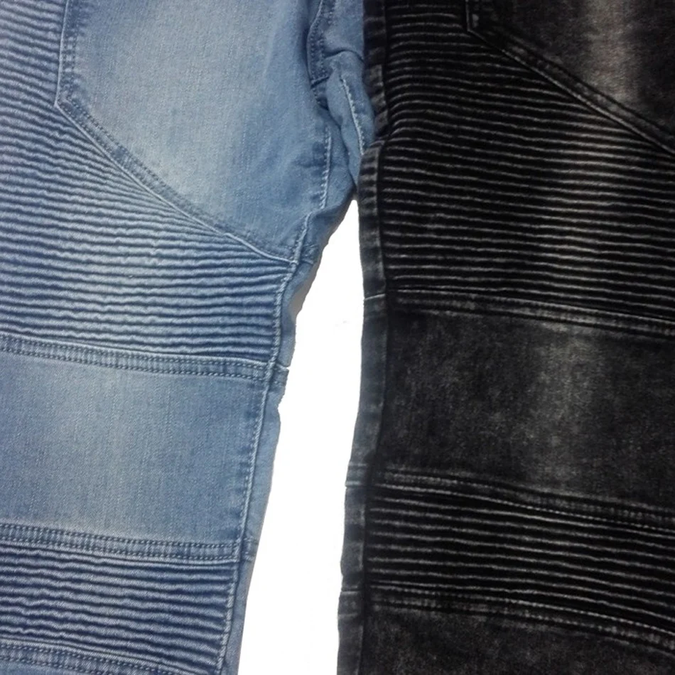 Джинсы мужские байкерские облегающие уличная одежда модные брюки из денима в