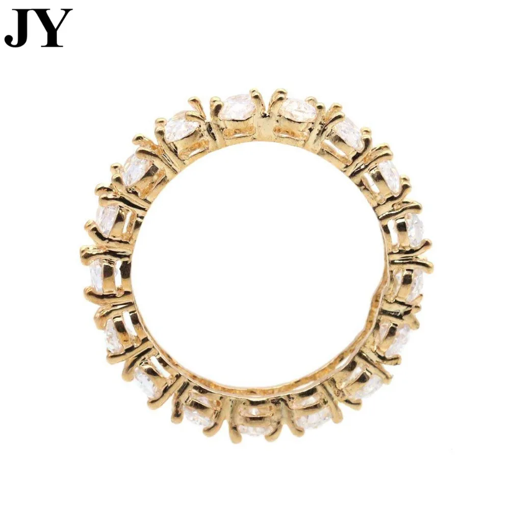 JY new fashion crystal round white zircon ring for women red jewelry simple elegant charm gift women's favorite | Украшения и