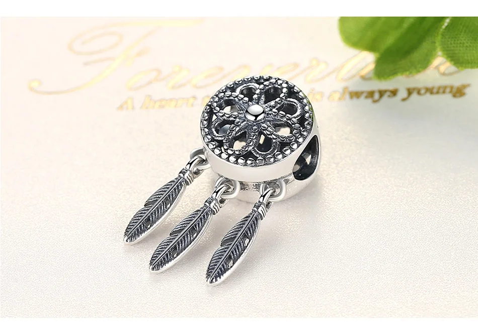 ELESHE, настоящая 925 пробы, серебро, красивый держатель Ловец снов, бусины, подходят к оригиналу Pandora, браслет, ожерелье, сделай сам, ювелирное изделие