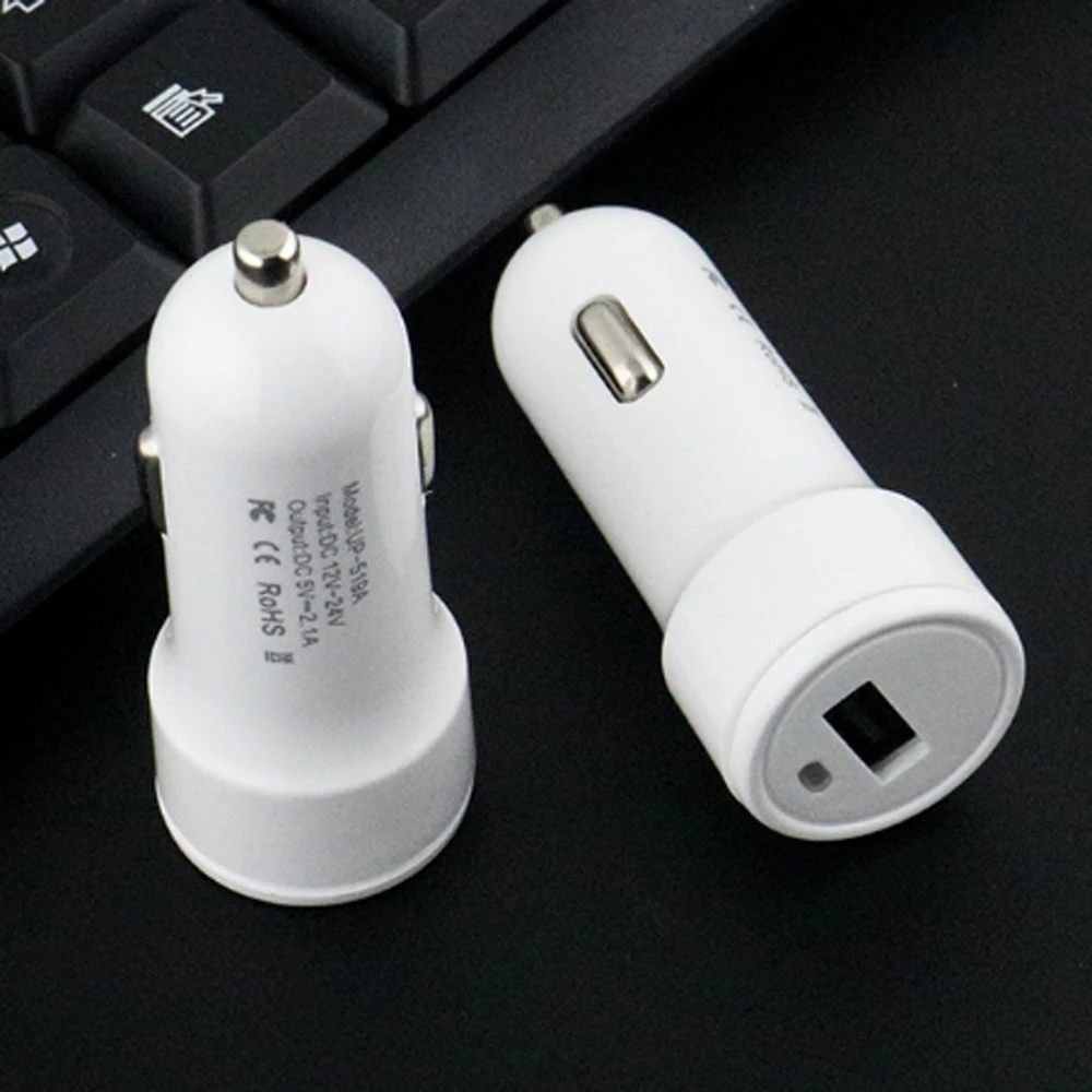10 шт. в партии 2.1A 24V USB Автомобильное зарядное устройство универсальное