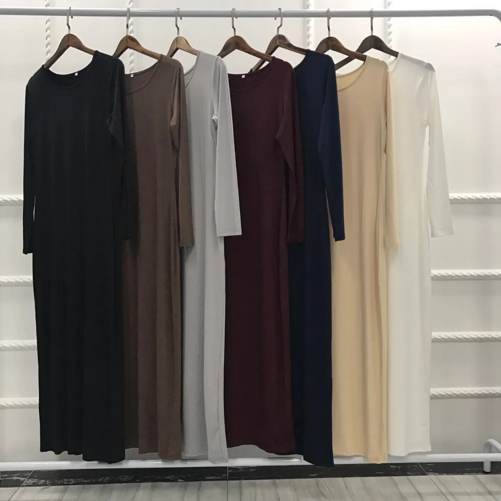 Повседневное мусульманское длинное эластичное платье abaya, внутренние платья, кардиган, длинные халаты, Ближний Восток, Рамадан