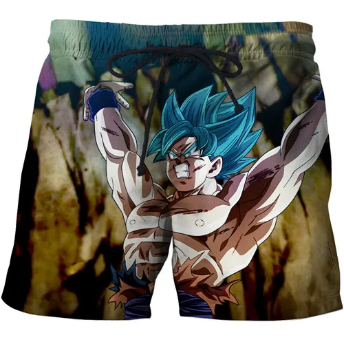 Beagita Супер saiyan пляжные шорты Плавки Последняя мода мужские шорты dragon ball Z дышащие Бермуды мужские шорты - Цвет: AFSTK1309