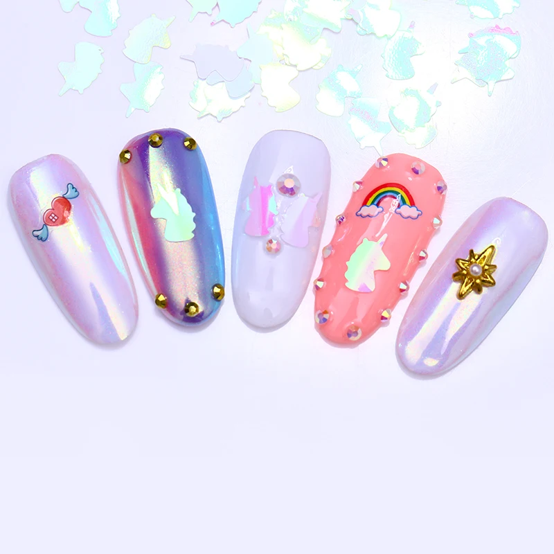 Розовые блестки для ногтей BORN PRETTY 1 коробка радужные хлопья дизайна сделай