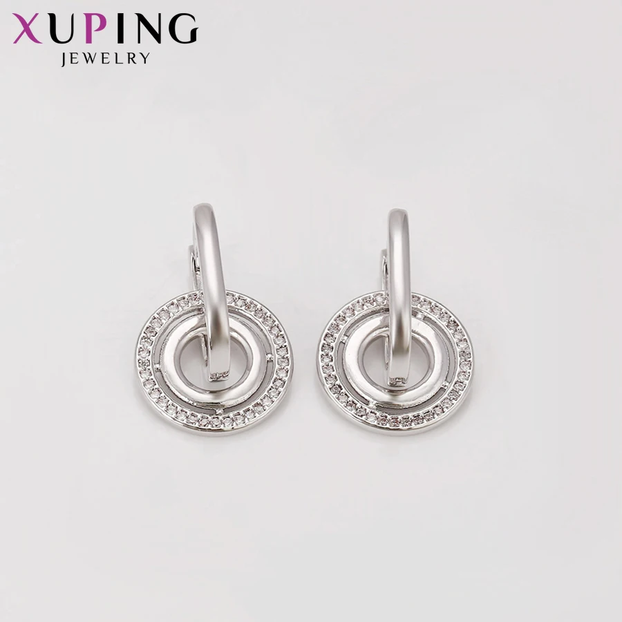 Xuping модные серьги круглой формы простые изысканные для женщин День Труда