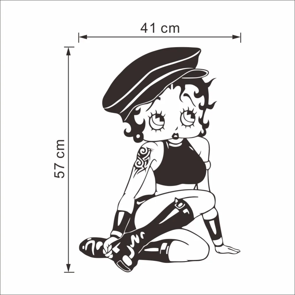 C Книги по искусству Ун звезда Бетти стены Стикеры Betty Boop девочек-подростков дети