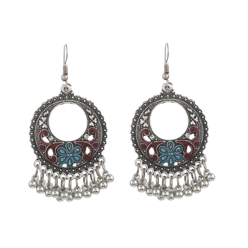 Винтажные висячие серьги в стиле бохо для женщин полые геометрические масляные