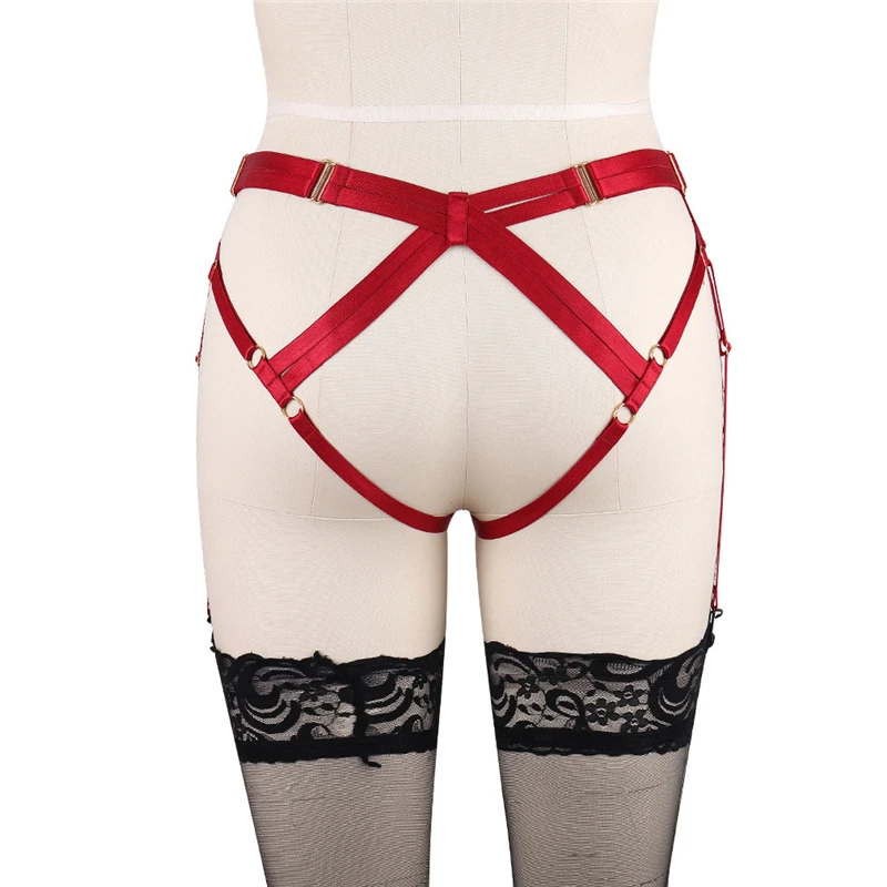 

Garter Bondage Gothic Body Harness Sexy Harajuku Lingerie Punk Rock Elastic Leg Harness Women's Garter Belt