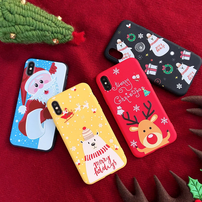 Для iphone X XS XR MAX Чехлы Санта Клауса XSY &amp G матовый Рождественский чехол для