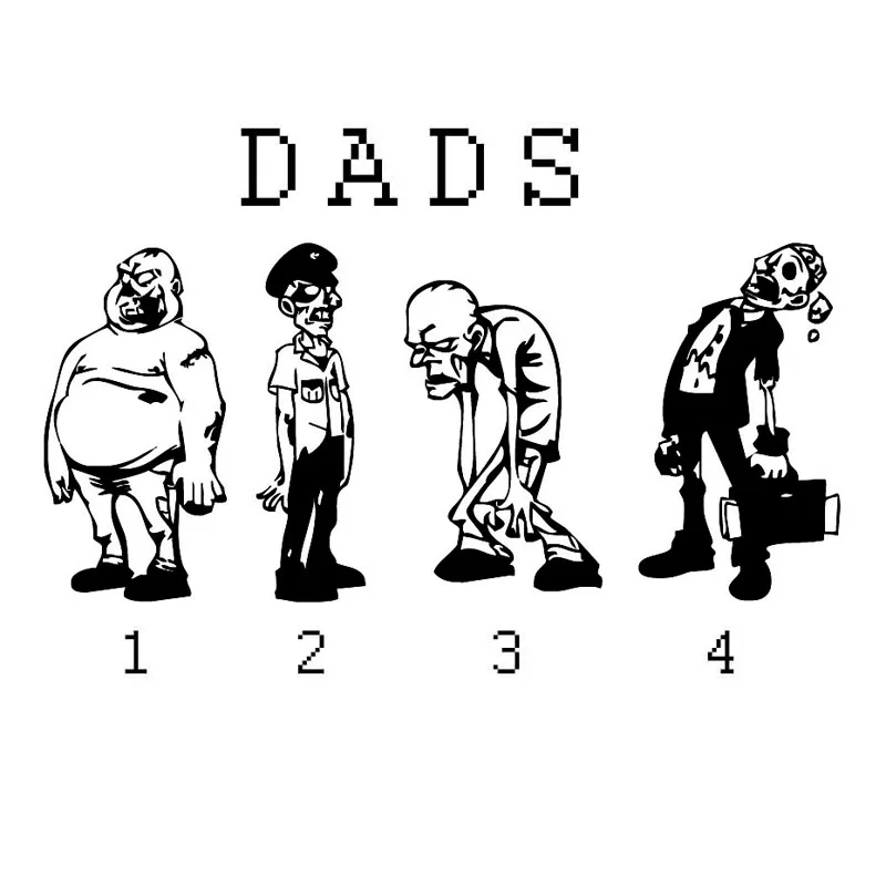 Фигурка папы зомби семейные и домашние животные автомобильные наклейки