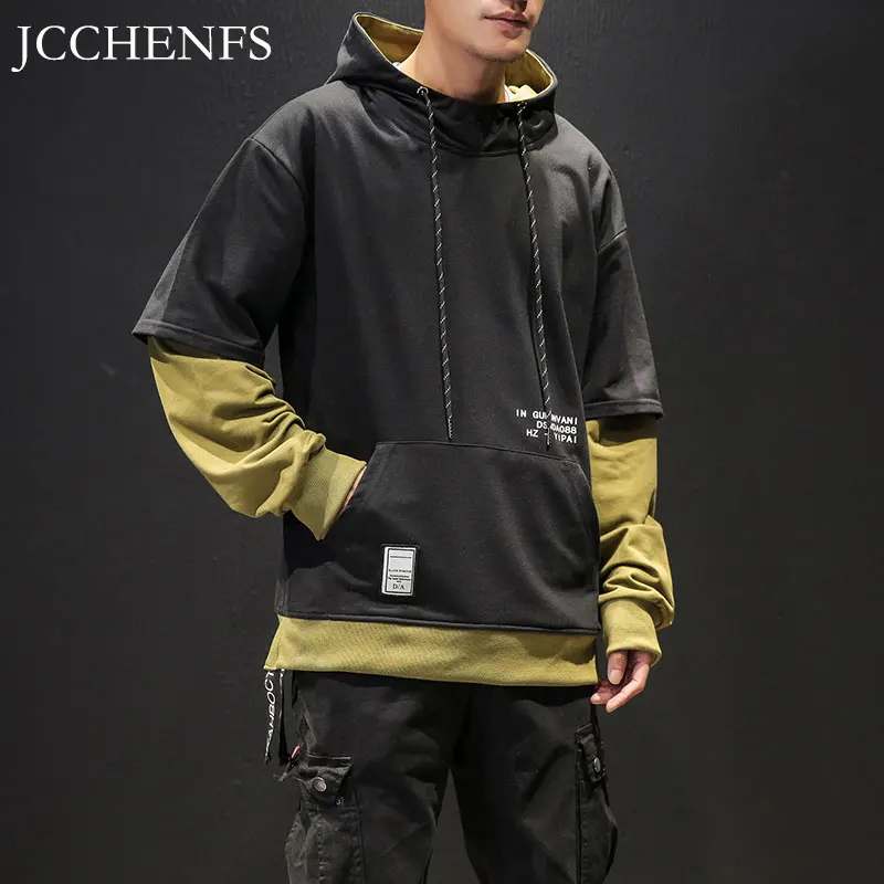 JCCHENFS 2019 демисезонный хип хоп толстовка с капюшоном негабаритных топы