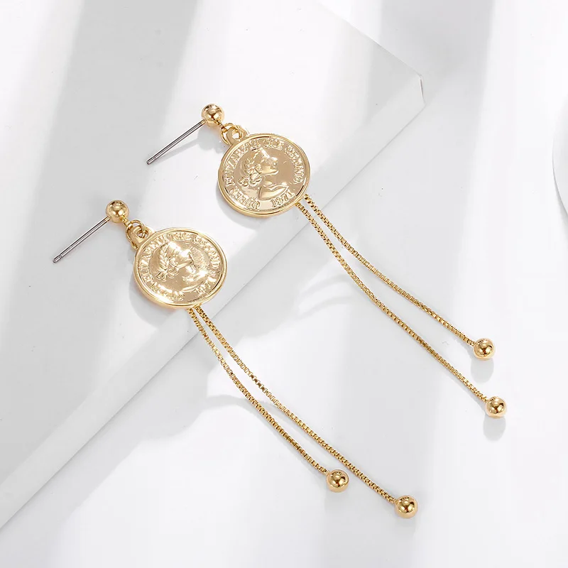 Hongye женские серьги капельки с Круглым Диском модные ювелирные изделия для женщин