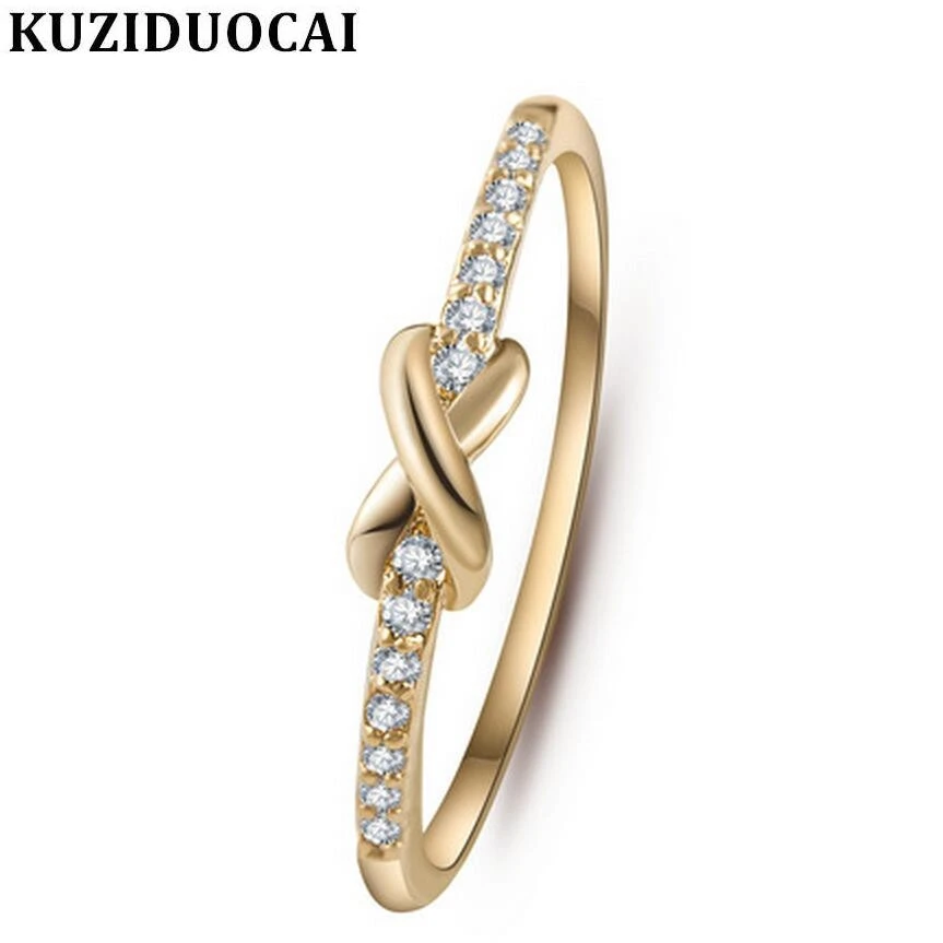 Kuuziduocai новые модные ювелирные изделия крест Циркон Свадебные Кольца для женщин