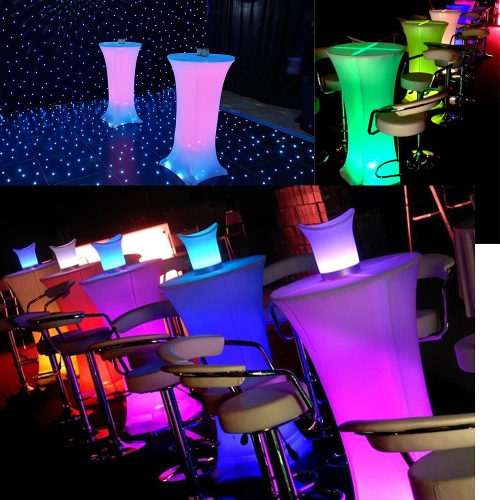 20pcs Spandex Lycra Cover Tablecloth For 4 Leg 60cm x 110cm Poseur Cocktail Bar Table Wedding Party Event Decorations | Дом и сад