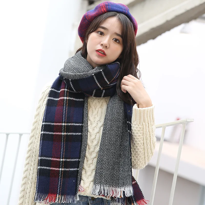 

New arrival fashion winter long temperament soft fresh scarf comfortable warm women thick knit outdoor trend couple cute shawl