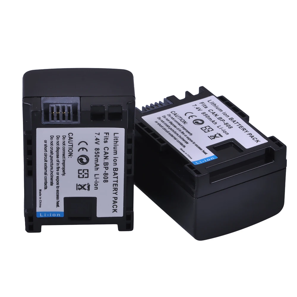 Аккумулятор BP-808 BP 808 BP808 2 шт. для Canon BP-809 819 827 HF200 HF20 HG21 HG20 FS200 FS21 FS22 HFS30 HFM41 HFM400 FS300 FS100 |