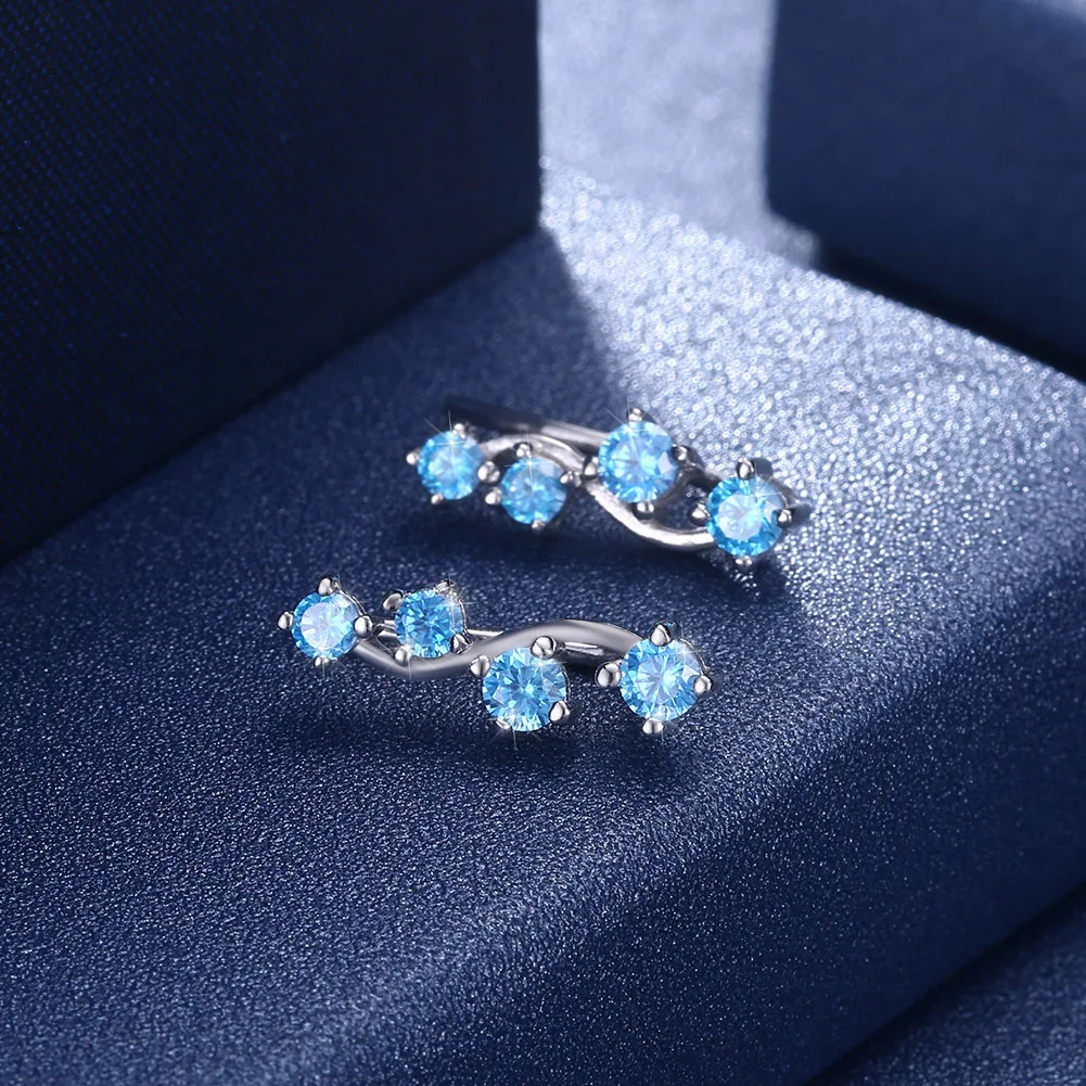 Серьги-Клипсы из 100% серебра 925 пробы с фианитом оптовые поставки | Украшения и